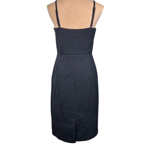 NWT Banana Republic Slip Dress Fringe Detail Mini Length Black Size 10 - Picture 5 of 11